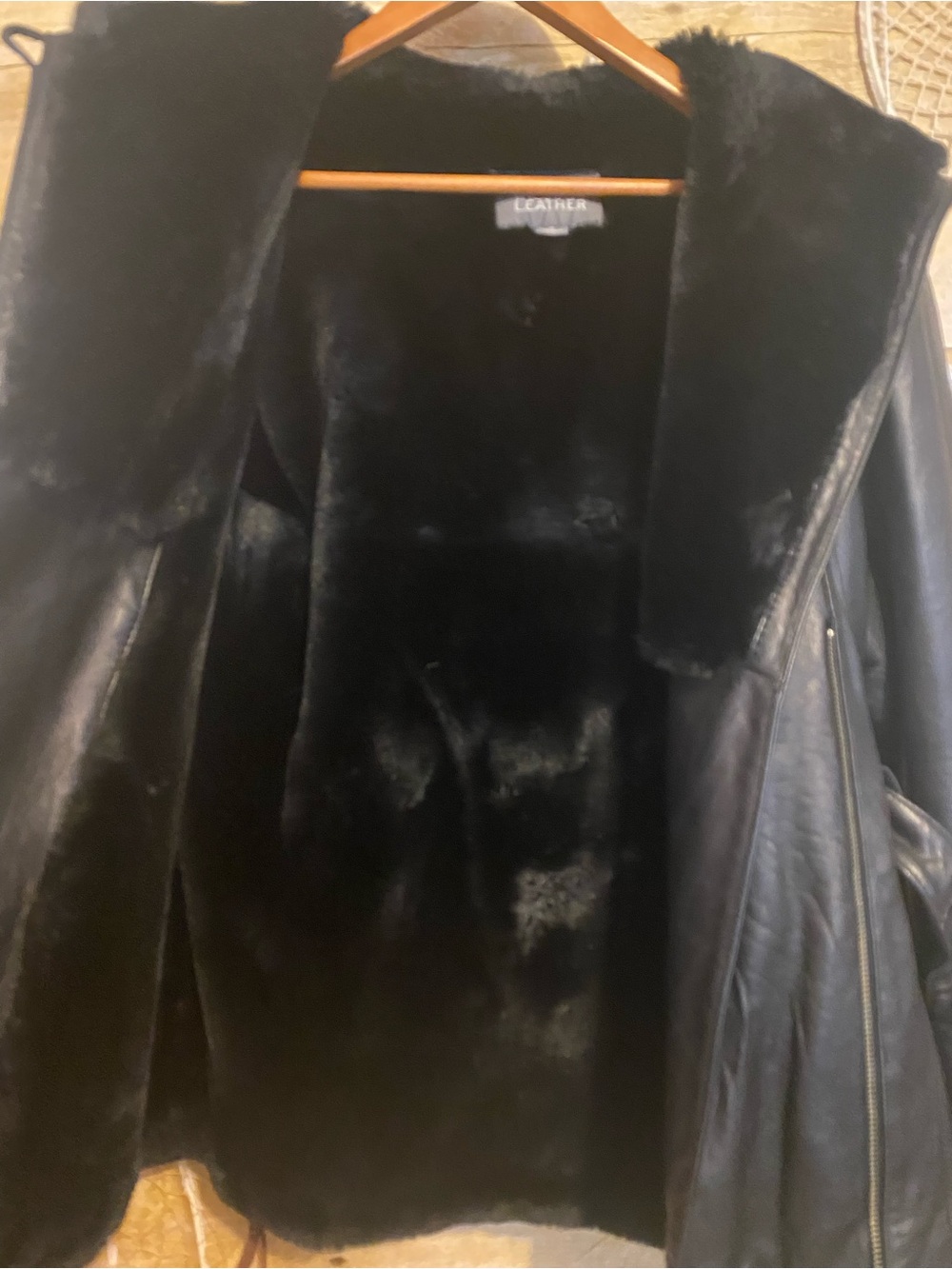 Wilsons Leather Faux Fur Belted Trench Jacket with Asymmetrical Zip - Picture 12 of 16